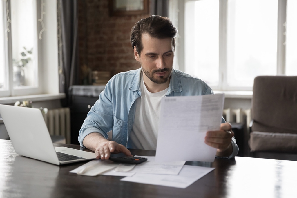 landlord doing paperwork