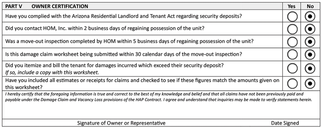 HOM Damage Claim, Part V