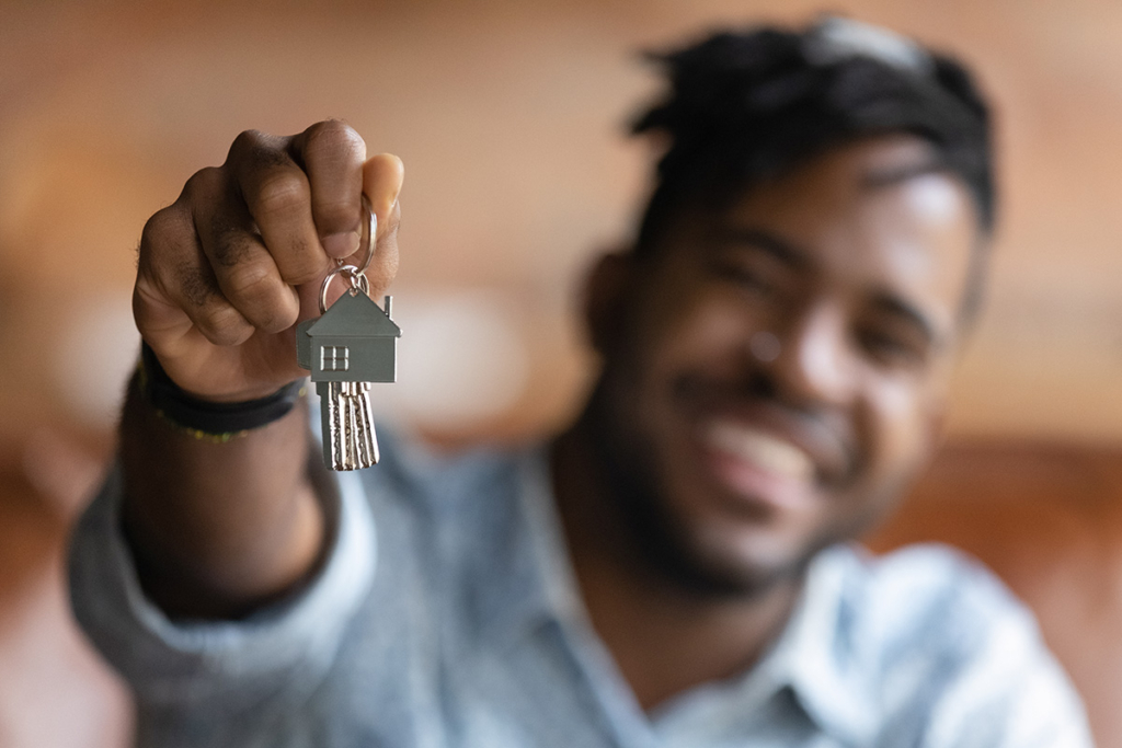 A tenant holds apartment keys